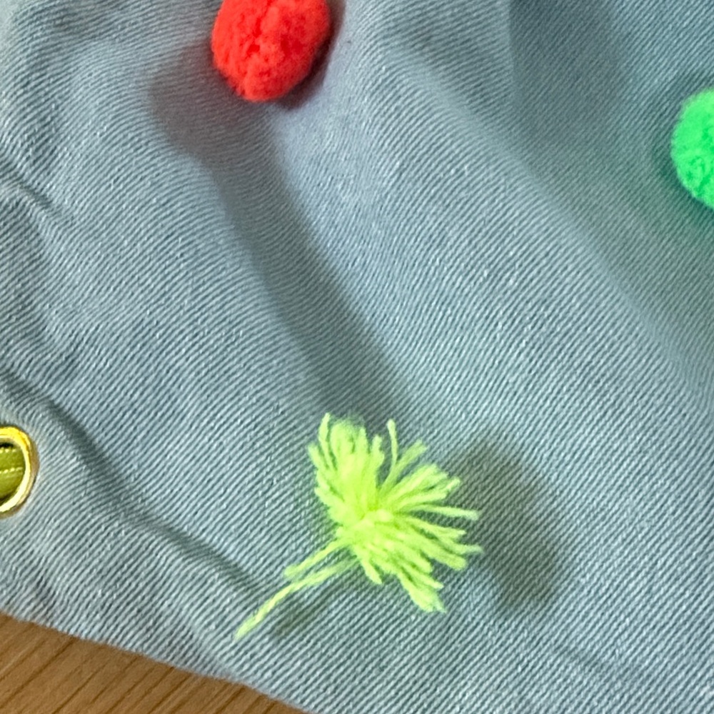 Meri Meri Blue Pom-Pom Drawstring Bag - Picture 5 of 12